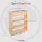 Rev-A-Shelf Maple Veneer, Light Brown, 7.5 in W, 25.25 in H, 21.82 in D, 21.75 in L, Light Brown 449-BCSC-7C - alternate 7